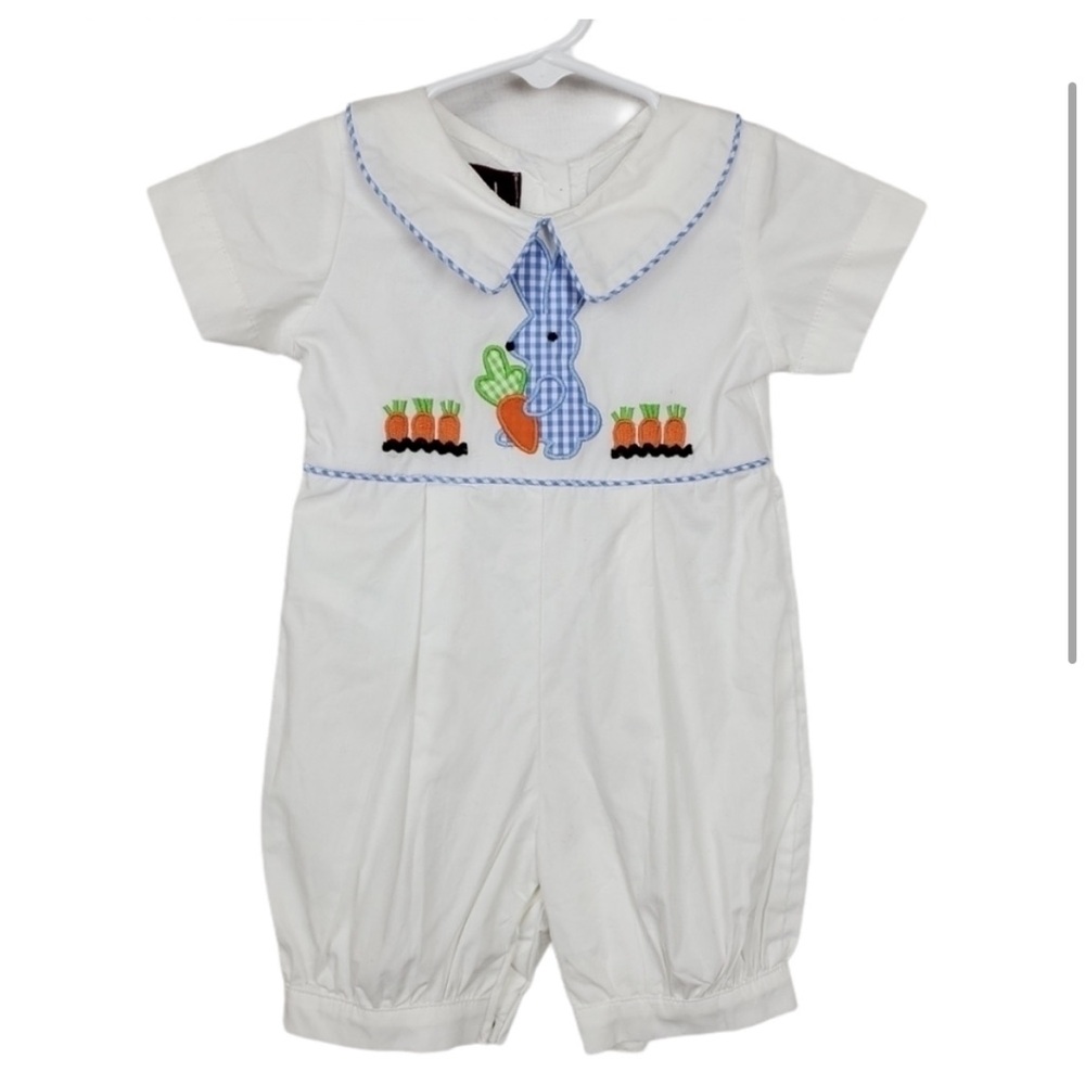 LIL Cactus sz 3-6m boys Easter romper bunny